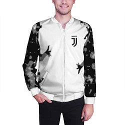 Бомбер мужской FC Juventus: White Original, цвет: 3D-белый — фото 2