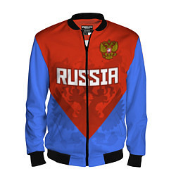 Бомбер мужской Russia Red & Blue, цвет: 3D-черный