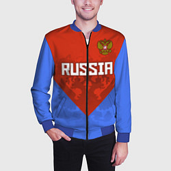 Бомбер мужской Russia Red & Blue, цвет: 3D-синий — фото 2