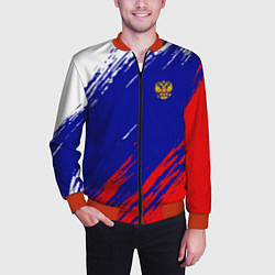 Бомбер мужской RUSSIA SPORT, цвет: 3D-красный — фото 2