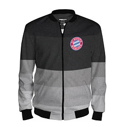 Бомбер мужской ФК Бавария: Серый стиль, цвет: 3D-черный