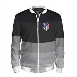 Бомбер мужской ФК Атлетико Мадрид: Серый стиль, цвет: 3D-белый