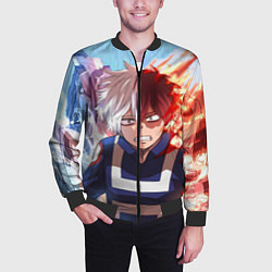 Бомбер мужской My Hero Academia напрягся, цвет: 3D-черный — фото 2