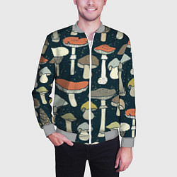 Бомбер мужской Грибной лес, цвет: 3D-меланж — фото 2