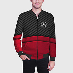 Бомбер мужской Mercedes Benz: Red Carbon, цвет: 3D-черный — фото 2