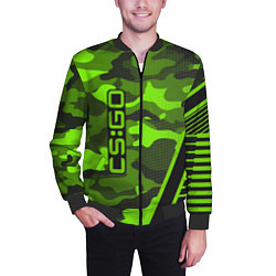 Бомбер мужской CS:GO Light Green Camo, цвет: 3D-черный — фото 2