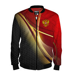 Бомбер мужской RUSSIA SPORT: Gold Collection, цвет: 3D-черный