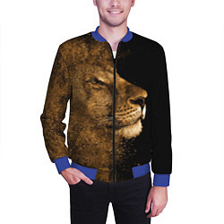 Бомбер мужской Песчаный лев, цвет: 3D-синий — фото 2