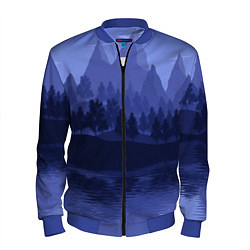 Бомбер мужской Firewatch Mountains, цвет: 3D-синий