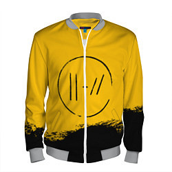 Бомбер мужской 21 Pilots: Yellow Logo, цвет: 3D-меланж