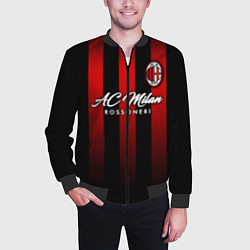 Бомбер мужской AC Milan, цвет: 3D-черный — фото 2