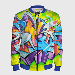 Бомбер мужской Неоновая кислота, цвет: 3D-синий