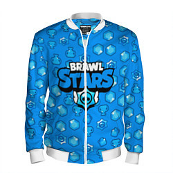 Бомбер мужской Brawl Stars: Blue Team, цвет: 3D-белый