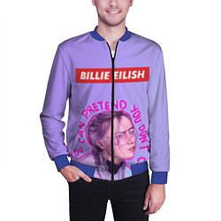 Бомбер мужской Billie Eilish, цвет: 3D-синий — фото 2