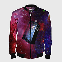 Бомбер мужской Doctor Who, цвет: 3D-черный