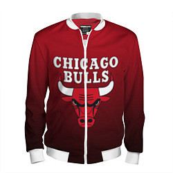 Бомбер мужской CHICAGO BULLS, цвет: 3D-белый