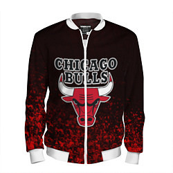 Бомбер мужской CHICAGO BULLS, цвет: 3D-белый