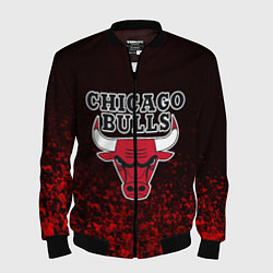 Бомбер мужской CHICAGO BULLS, цвет: 3D-черный