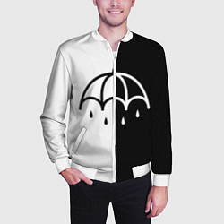 Бомбер мужской BRING ME THE HORIZON, цвет: 3D-белый — фото 2
