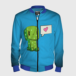 Бомбер мужской MINECRAFT, цвет: 3D-синий