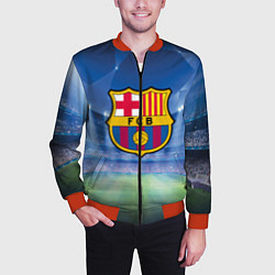 Бомбер мужской FC Barcelona, цвет: 3D-красный — фото 2