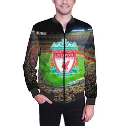 Бомбер мужской FC Liverpool, цвет: 3D-черный — фото 2