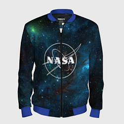 Бомбер мужской NASA, цвет: 3D-синий