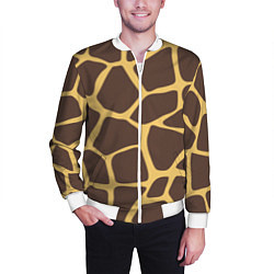 Бомбер мужской Окрас жирафа, цвет: 3D-белый — фото 2