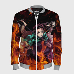 Бомбер мужской KIMETSU NO YAIBA, цвет: 3D-меланж