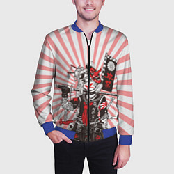 Бомбер мужской Убийца розового солнца, цвет: 3D-синий — фото 2