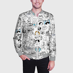 Бомбер мужской МЕМЫ, цвет: 3D-меланж — фото 2