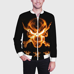 Бомбер мужской Черепа, цвет: 3D-белый — фото 2