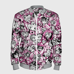 Бомбер мужской Ahegao валентинки, цвет: 3D-меланж