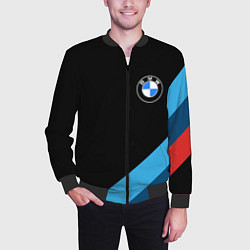 Бомбер мужской BMW, цвет: 3D-черный — фото 2
