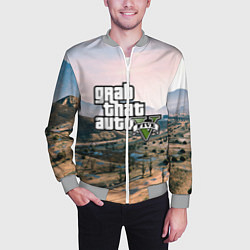 Бомбер мужской Grand Theft Auto 5, цвет: 3D-меланж — фото 2