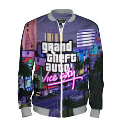 Бомбер мужской Grand Theft Auto Vice City, цвет: 3D-меланж
