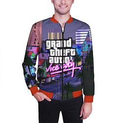 Бомбер мужской Grand Theft Auto Vice City, цвет: 3D-красный — фото 2