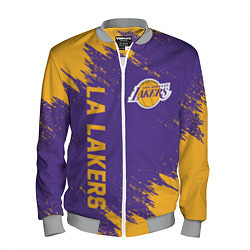 Бомбер мужской LA LAKERS, цвет: 3D-меланж