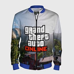 Бомбер мужской GTA Online, цвет: 3D-синий