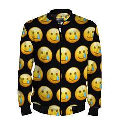 Бомбер мужской New Emoji, цвет: 3D-черный