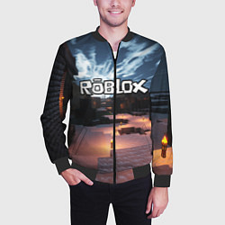 Бомбер мужской ROBLOX, цвет: 3D-черный — фото 2