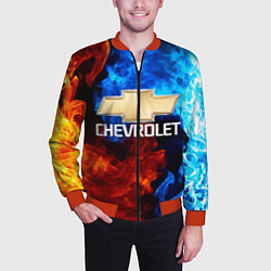 Бомбер мужской CHEVROLET, цвет: 3D-красный — фото 2
