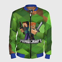 Бомбер мужской MINECRAFT, цвет: 3D-синий