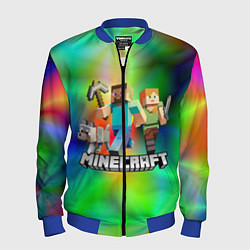 Бомбер мужской MINECRAFT, цвет: 3D-синий