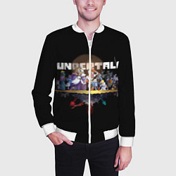 Бомбер мужской Undertale, цвет: 3D-белый — фото 2