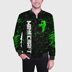 Бомбер мужской MINECRAFT, цвет: 3D-черный — фото 2