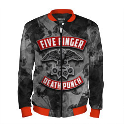 Бомбер мужской Five Finger Death Punch, цвет: 3D-красный