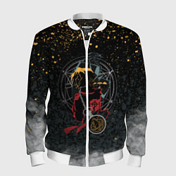 Бомбер мужской Стальной алхимик, цвет: 3D-белый