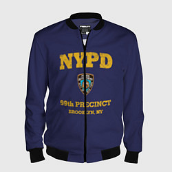 Бомбер мужской Бруклин 9-9 департамент NYPD, цвет: 3D-черный