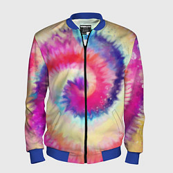 Бомбер мужской Tie Dye vortex, цвет: 3D-синий